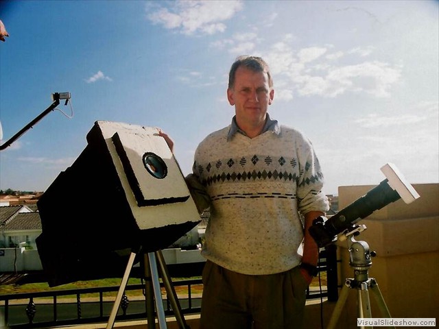Johan Moolman with equipment