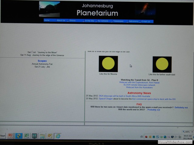 Planetarium website