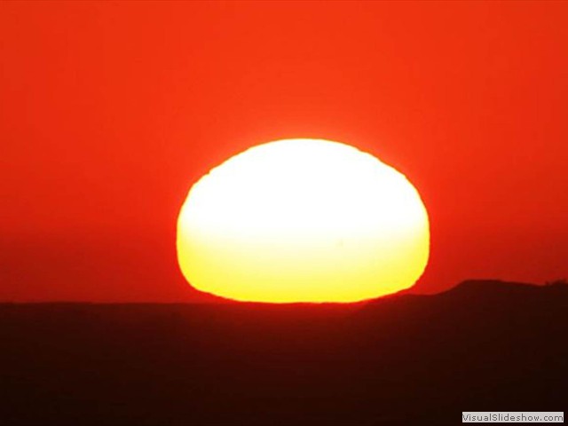 Venus is slowly moving off the sun's face