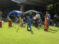 General view of Pretoria Centre stand and member's telescopes
